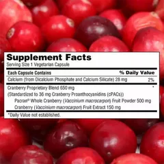 Viên uống Trunature Cranberry 650mg hỗ trợ viêm đường tiết niệu - 140 viên nâng cao sức khỏe và miễn dịch người lớn
