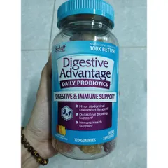 Kẹo dẻo hỗ trợ hệ tiêu hóa và tăng cường sức đề kháng Schiff Digestive Advantage Probiotic 120v