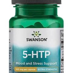 Viên uống an thần 5-HTP 100mg 60 viên - Hỗ trợ giấc ngủ và giảm căng thẳng, hàng nhập Mỹ từ Swanson
