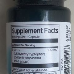 Viên uống an thần 5-HTP 100mg 60 viên - Hỗ trợ giấc ngủ và giảm căng thẳng, hàng nhập Mỹ từ Swanson