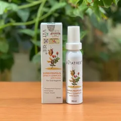 Xịt keo ong Vitatree Super Propolis với Mật Ong 30ml - Hỗ trợ giảm đau rát cổ họng và tăng cường sức đề kháng