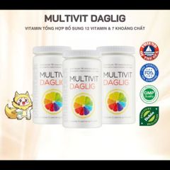Viên uống Multivit Dagling 180 viên - Vitamin Tổng Hợp Chất Lượng Từ Nauy, Hỗ Trợ Năng Lượng và Sức Khỏe Tổng Thể