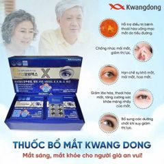 Viên uống bổ mắt Kwangdong Hàn Quốc - Tăng cường thị lực & bảo vệ sức khỏe mắt - Hộp 120 viên cho người dùng thường xuyên sử dụng máy tính