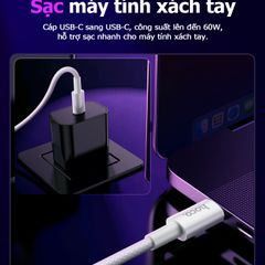 Dây Cáp Sạc Hoco THM206 Type C - USB-C 60W Và IP 27W Dài 1M - Sạc Nhanh Cho Điện Thoại Và Thiết Bị Điện Tử