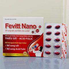 Sắt Hữu Cơ + Khoáng Chất Bổ Máu Chắc Xương FEVITT NANO 100 Viên - Hỗ Trợ Tạo Máu, Cải Thiện Tình Trạng Thiếu Máu