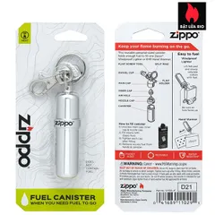 Móc Khóa Chuyên Dụng Zippo Chính Hãng - Phụ Kiện Thời Trang Nhôm Chịu Va Đập, Đựng Đá Dự Phòng, Thiết Kế An Toàn