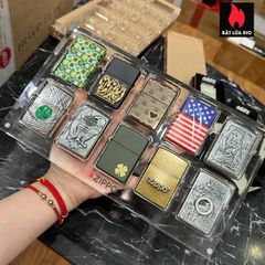 Khay Mica 10 Ô Trưng Bày Bật Lửa Zippo - Thiết Kế Sang Trọng, Chất Liệu Cao Cấp, Lý Tưởng Cho Người Sưu Tầm