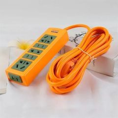 Ổ Điện 8 Lỗ Màu Cam 3m Chuẩn GB2099 - An Toàn, Tiện Lợi Dùng Cho Gia Đình, Văn Phòng, Thiết Bị Điện Năng Cao Cấp