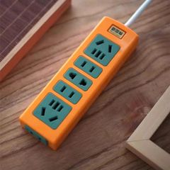 Ổ Điện 8 Lỗ Màu Cam 3m Chuẩn GB2099 - An Toàn, Tiện Lợi Dùng Cho Gia Đình, Văn Phòng, Thiết Bị Điện Năng Cao Cấp