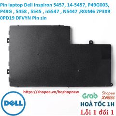 Pin Laptop Dell Inspiron 5457 Zin Đen - Pin Chính Hãng 43W Cho Model 14-5457, P49G003, 5458, 5545, N5547, N5447, R0JM6, 7P3X9, 0PD19, DFVYN