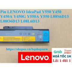 Pin Laptop LENOVO IdeaPad Y550 Y450 Y450A Y450G L08S6D13 L08O6D13 - Chính Hãng 100%, Bảo Hành Đổi Mới, 6 Cell, Màu Đen