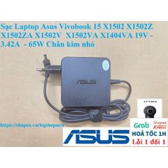 Sạc Laptop Asus Vivobook 15 (X1502, X1502Z, X1502ZA, X1502V, X1502VA, X1404VA) 19V 3.42A 65W - Chân kim nhỏ, Phụ kiện chính hãng
