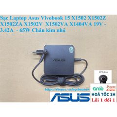 Sạc Laptop Asus Vivobook 15 (X1502, X1502Z, X1502ZA, X1502V, X1502VA, X1404VA) 19V 3.42A 65W - Chân kim nhỏ, Phụ kiện chính hãng