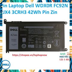 Pin Laptop Dell WDX0R FC92N 2JX4 3CRH3 42Wh Chính Hãng - Phụ Kiện Laptop Đen, Pin Zin, Bảo Hành Nhanh, Chất Lượng Cao