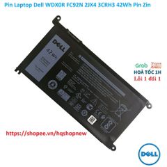 Pin Laptop Dell WDX0R FC92N 2JX4 3CRH3 42Wh Chính Hãng - Phụ Kiện Laptop Đen, Pin Zin, Bảo Hành Nhanh, Chất Lượng Cao