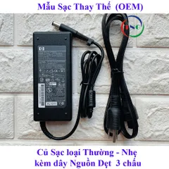 Sạc Laptop HP Chân Kim To 19V - 4.74A (90w) - TẶNG KÈM DÂY NGUỒN PHỤ KIỆN LAPTOP