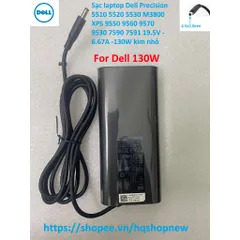 [Sạc zin] Sạc laptop Dell Precision 5510 5520 5530 M3800 XPS 9550 9560 9570 9530 7590 7591 19.5V - 6.67A -130W kim nhỏ P