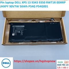 Pin Laptop Chính Hãng DELL XPS 13 9343 9350 RWT1R 0DRRP JHXPY 90V7W 56Wh - Phụ Kiện Laptop Đen Chất Lượng Cao