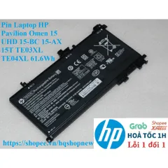 [Pin zin] Pin Laptop HP Pavilion Omen 15 UHD 15-BC 15-AX 15T TE03XL TE04XL 61.6Wh PHỤ KIỆN LAPTOP