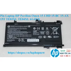 [Pin zin] Pin Laptop HP Pavilion Omen 15 UHD 15-BC 15-AX 15T TE03XL TE04XL 61.6Wh PHỤ KIỆN LAPTOP