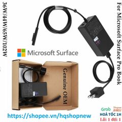 Sạc Microsoft Surface 24W/36W/44W/65W/102W/127W cho Pro 3/4/5/6/7/8/9, Laptop, Book, Go - Phụ kiện chính hãng, mới 100%