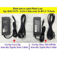 [Chân To] Sạc Laptop Dell 19.5V 4.62A (90w) Chân Kim To E6420 E6520 3442 3443 3543 (Adapter Dell 19.5V - 4.62A 90w)