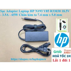 [Sạc zin] Sạc Adapter Laptop HP N193 V85 R33030 18.5V - 3.5A - 65W Chân kim to 7.4 mm x 5.0 mm PHỤ KIỆN LAPTOP