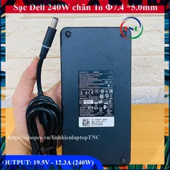 Sạc Laptop Dell 19.5V - 12.3A - 240W Chân 7.4*5.0mm Dell Precision M4800 7710 7720 7730 M600 M6700 M6800 PHỤ KIỆN LAPTOP