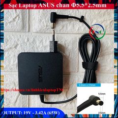 Sạc Laptop Asus Chân To 19V 3.42A - Sạc Chính Hãng cho X550, P550, K501, K45A, K55A, F450, F451, F551, F554 - Bảo Hành 12 Tháng