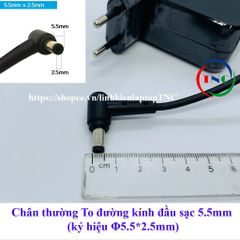 Sạc Laptop Asus Chân To 19V 3.42A - Sạc Chính Hãng cho X550, P550, K501, K45A, K55A, F450, F451, F551, F554 - Bảo Hành 12 Tháng