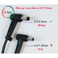 Sạc Laptop Asus Chân To 19V 3.42A - Sạc Chính Hãng cho X550, P550, K501, K45A, K55A, F450, F451, F551, F554 - Bảo Hành 12 Tháng