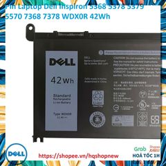 Pin Laptop Dell Inspiron 5368 5378 5379 5570 7368 7378 WDX0R 42Wh - Thay Thế Pin Chính Hãng, Chất Lượng Cao, Bảo Hành 6 Tháng