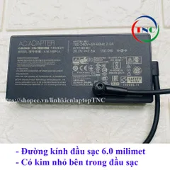 Sạc Laptop Asus 20V - 7.5A - 150W Chân kim đầu sạc 6.0*3.7mm PHỤ KIỆN LAPTOP