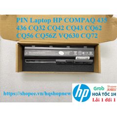 Pin Laptop HP COMPAQ 435 436 CQ32 CQ42 CQ43 CQ62 CQ56 CQ56Z VQ630 CQ72 MU06 - Pin 6 Cell Chính Hãng Đen, Bảo Hành Nhanh 100%