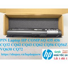 Pin Laptop HP COMPAQ 435 436 CQ32 CQ42 CQ43 CQ62 CQ56 CQ56Z VQ630 CQ72 MU06 - Pin 6 Cell Chính Hãng Đen, Bảo Hành Nhanh 100%