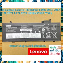 Pin Laptop Lenovo ThinkPad T480s 57Wh Li-ion 11.58V - Thay thế cho 20L7, 20L8, L17L3P71 - Hàng ZIN mới 100%