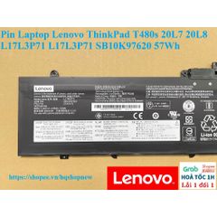 Pin Laptop Lenovo ThinkPad T480s 57Wh Li-ion 11.58V - Thay thế cho 20L7, 20L8, L17L3P71 - Hàng ZIN mới 100%