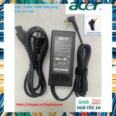 [Sạc zin] Sạc Laptop Acer Aspire A315 19V - 3.42A - 65W Chân vàng 5.5 x 1.7 mm PHỤ KIỆN LAPTOP