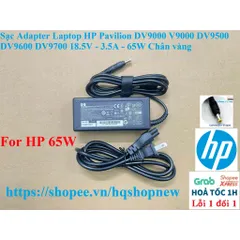 [Sạc zin] Sạc Adapter Laptop HP Pavilion DV9000 V9000 DV9500 DV9600 DV9700 18.5V - 3.5A - 65W Chân vàng PHỤ KIỆN LAPTOP
