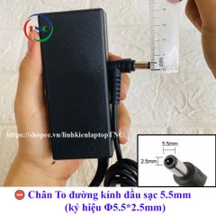 Sạc Laptop Asus Chân To 65W 19V 3.42A - Adapter Chính Hãng, Phụ Kiện Laptop Đen Bảo Hành 12 Tháng