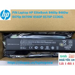 Pin Laptop HP EliteBook CC06XL 6 Cell Đen - Phụ Kiện Chính Hãng, Bảo Hành Đổi Mới 100% cho 8460p, 8460w, 8470p, 8470W, 8560P, 8570P