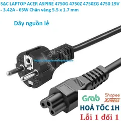 [Sạc zin] SẠC LAPTOP ACER ASPIRE 4750G 4750Z 4750ZG 4750 19V - 3.42A - 65W Chân vàng 5.5 x 1.7 mm PHỤ KIỆN LAPTOP