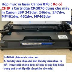 Hộp mực in Canon CRG070 cho LBP 243dw, 246dw, 247dw, MF461dw, 462dw, 465dw - Không có chip, in sắc nét, hàng nhập khẩu mới 100%