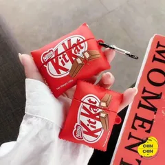 🔜 [ ᴄᴀꜱᴇ ᴀɪʀᴘᴏᴅ ] Case Airpod Vỏ Bọc Airpods ( Bánh Socola Kitkat ) Cho Hộp Sạc Tai Nghe AirPods 1 2 PRO Bằng Silicon D