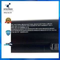 Pin Laptop HP Pavilion DV9000 DV9009 DV9030 DV9008 DV7000 - 6 Cell Li-ion, 5200mAh, Bảo Hành 12 Tháng, Pin Chất Lượng Cao