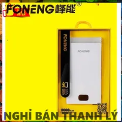 Sạc Dự Phòng FONENG 10000 mAh Tích Hợp Đèn LED & Đèn Soi Mini - An Toàn Khi Du Lịch, Mất Điện, Cực Sáng, Gọn Nhẹ