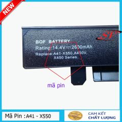 Pin Laptop Asus A41-X550 Nhập Khẩu - Dung Lượng 2200-2600mAh, Thời Gian Sử Dụng 2-3 Giờ, Tương Thích Nhiều Mẫu Máy