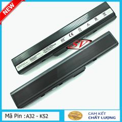 Pin Laptop Asus K52 K42 K62 A40 A42 A52 A62 - 6 Cell Lion 4400-5200mAh, Hàng Mới, Thay Thế Chính Hãng, Bảo Hành 9 Tháng