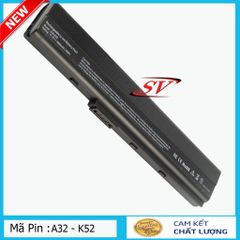 Pin Laptop Asus K52 K42 K62 A40 A42 A52 A62 - 6 Cell Lion 4400-5200mAh, Hàng Mới, Thay Thế Chính Hãng, Bảo Hành 9 Tháng
