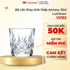 Bộ cốc thủy tinh Luminarc Annecy 6 chiếc 300ml V2152 - Quà tặng tân gia sang trọng, ly thủy tinh cao cấp Pháp, an toàn cho sức khỏe